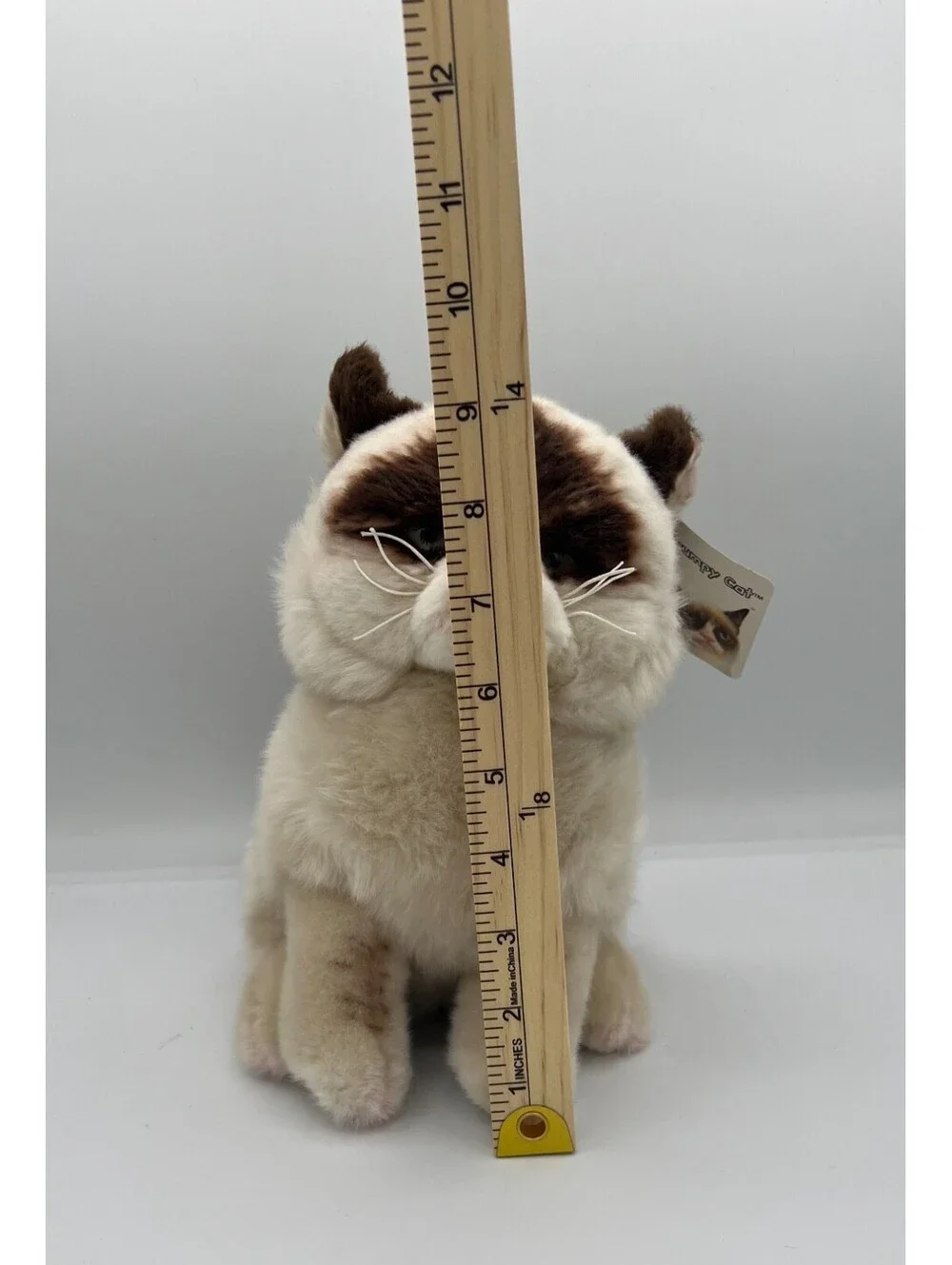GUND Grumpy Cat Plush Stuffed Animal Realistic Kitty With Tag EUC Clean